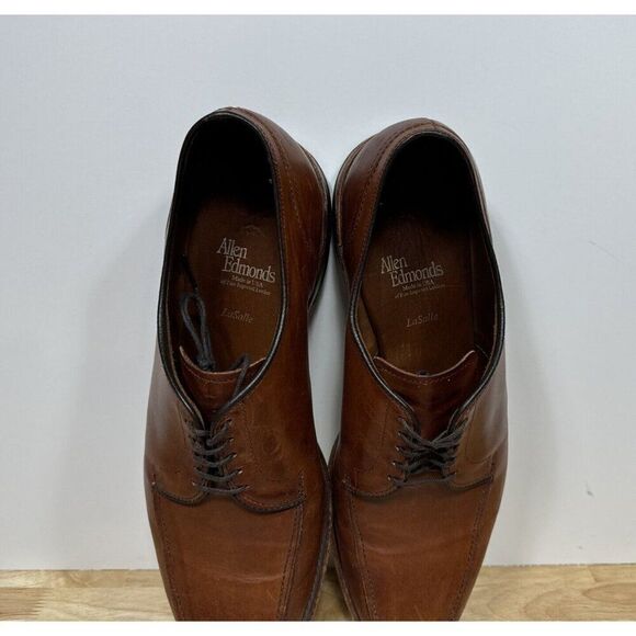 Allen Edmonds LaSalle Mens Size 9 D Brown Leather Apron Split Toe Derby Shoes - Picture 8 of 8